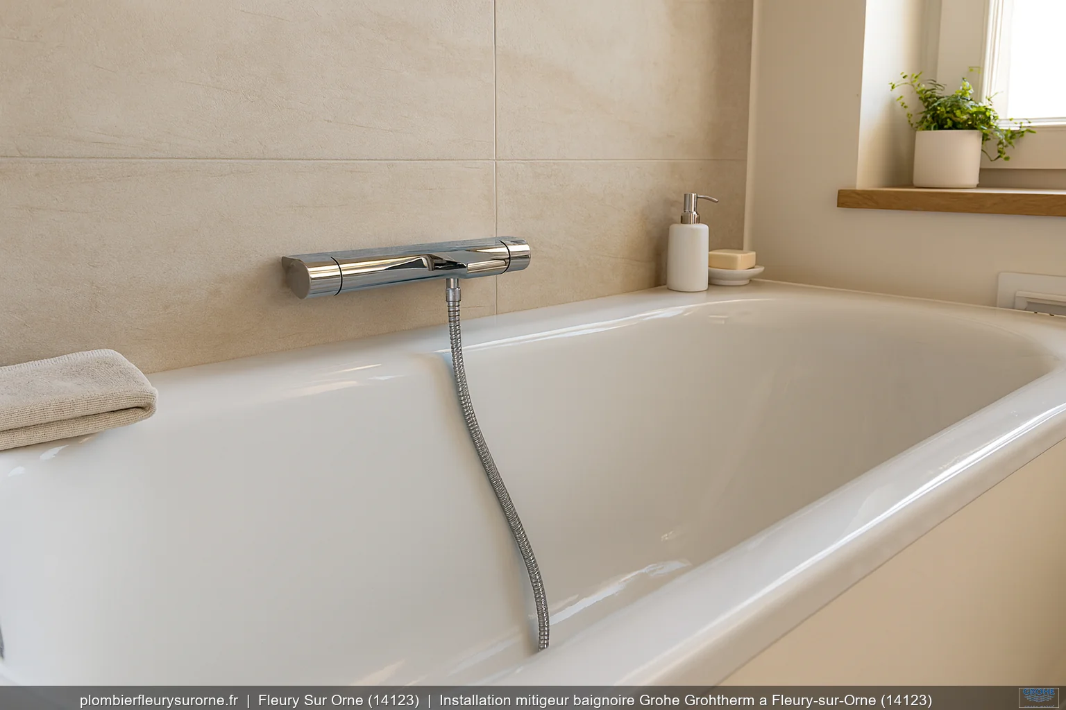 Installation mitigeur baignoire Grohe Grohtherm a Fleury-sur-Orne (14123)